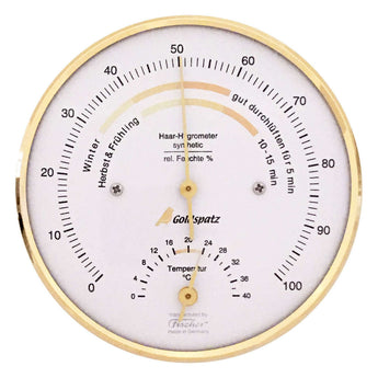 Goldspatz Wohnklima-Hygrometer mit Thermometer °C, 103 mm