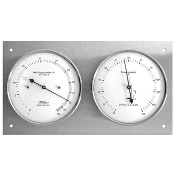 Fischer Weinkeller Hygrometer & Thermometer 240 x 130 mm, 140-01F (Englisch, °F)